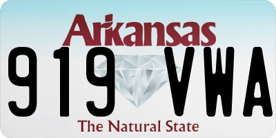 AR license plate 919VWA