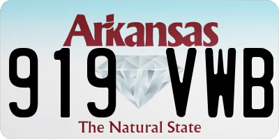AR license plate 919VWB