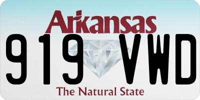 AR license plate 919VWD