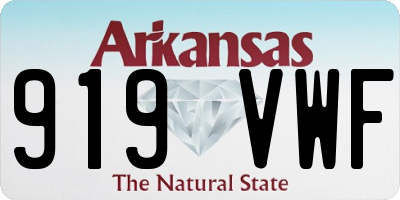AR license plate 919VWF