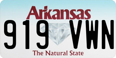 AR license plate 919VWN