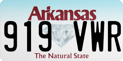 AR license plate 919VWR