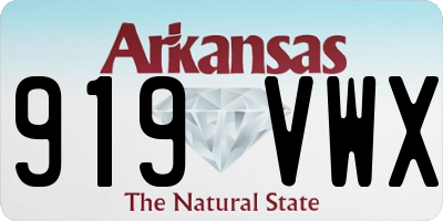 AR license plate 919VWX