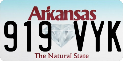 AR license plate 919VYK