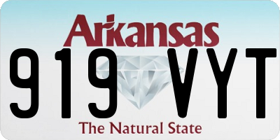 AR license plate 919VYT