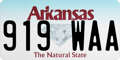 AR license plate 919WAA