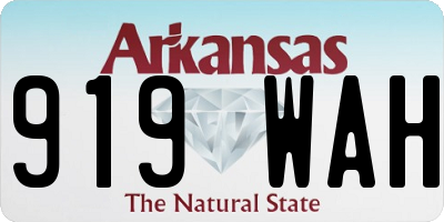 AR license plate 919WAH