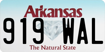 AR license plate 919WAL