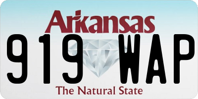 AR license plate 919WAP