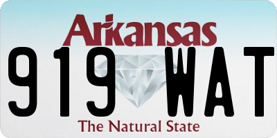 AR license plate 919WAT
