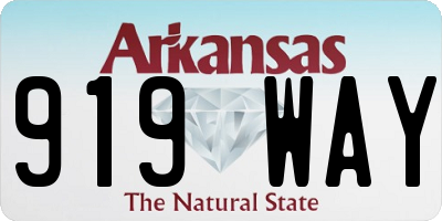 AR license plate 919WAY