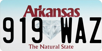 AR license plate 919WAZ