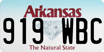 AR license plate 919WBC