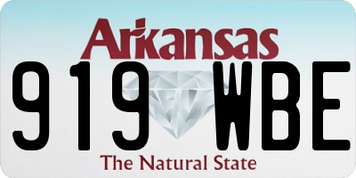 AR license plate 919WBE
