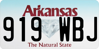 AR license plate 919WBJ
