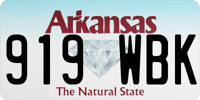 AR license plate 919WBK
