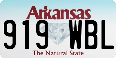 AR license plate 919WBL