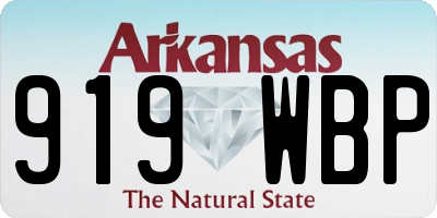 AR license plate 919WBP
