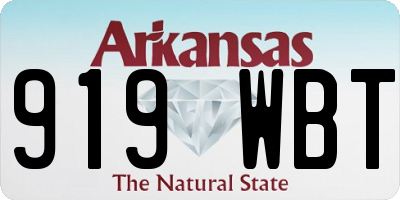AR license plate 919WBT