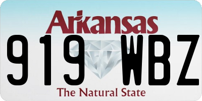 AR license plate 919WBZ