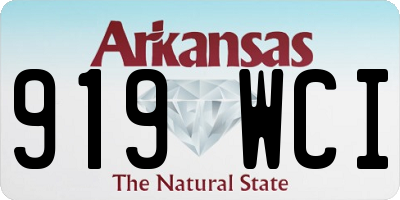 AR license plate 919WCI
