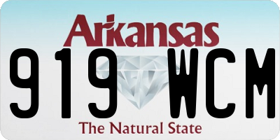 AR license plate 919WCM