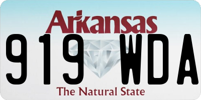 AR license plate 919WDA
