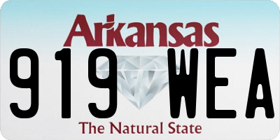 AR license plate 919WEA