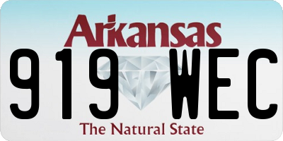AR license plate 919WEC