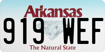 AR license plate 919WEF