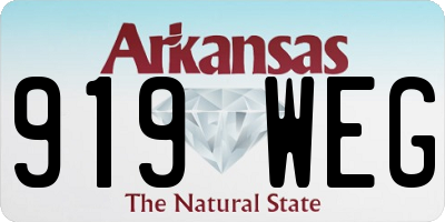 AR license plate 919WEG