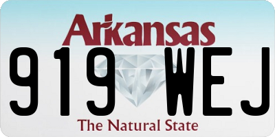 AR license plate 919WEJ
