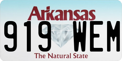 AR license plate 919WEM