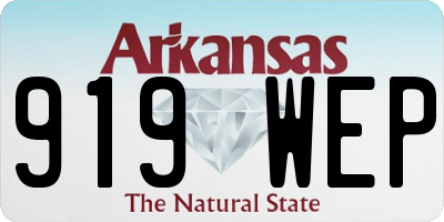 AR license plate 919WEP