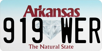 AR license plate 919WER