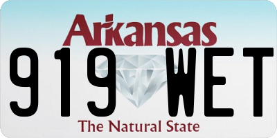 AR license plate 919WET