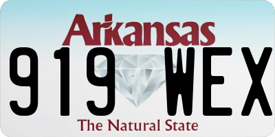 AR license plate 919WEX