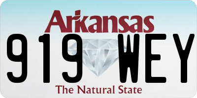 AR license plate 919WEY