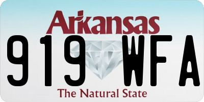 AR license plate 919WFA