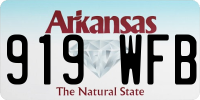 AR license plate 919WFB