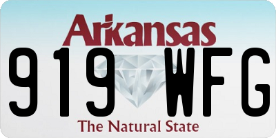 AR license plate 919WFG