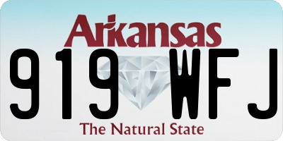 AR license plate 919WFJ
