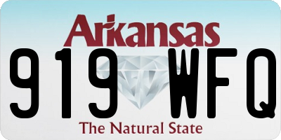 AR license plate 919WFQ