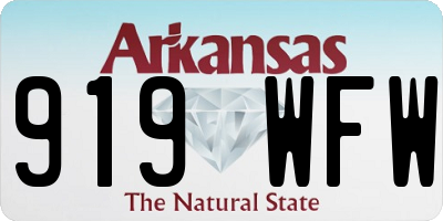 AR license plate 919WFW