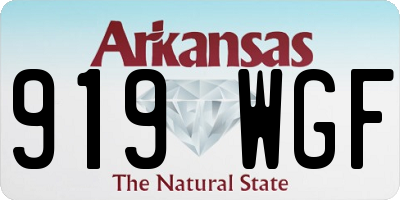 AR license plate 919WGF