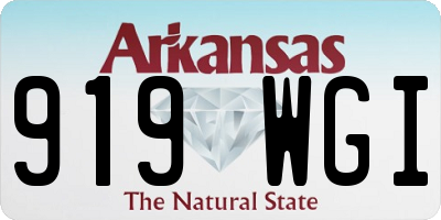 AR license plate 919WGI