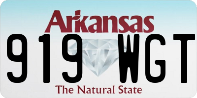 AR license plate 919WGT