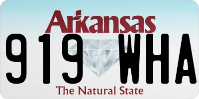 AR license plate 919WHA