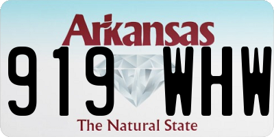 AR license plate 919WHW