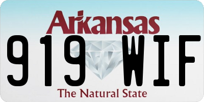 AR license plate 919WIF
